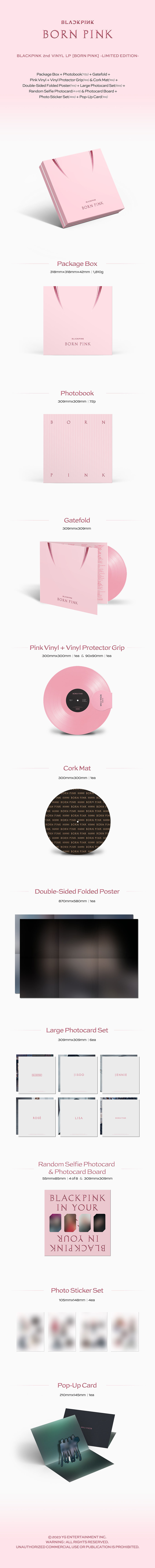 BLACKPINK - 2nd album VINYL LP [BORN PINK] LIMITED EDITION - Kmall24